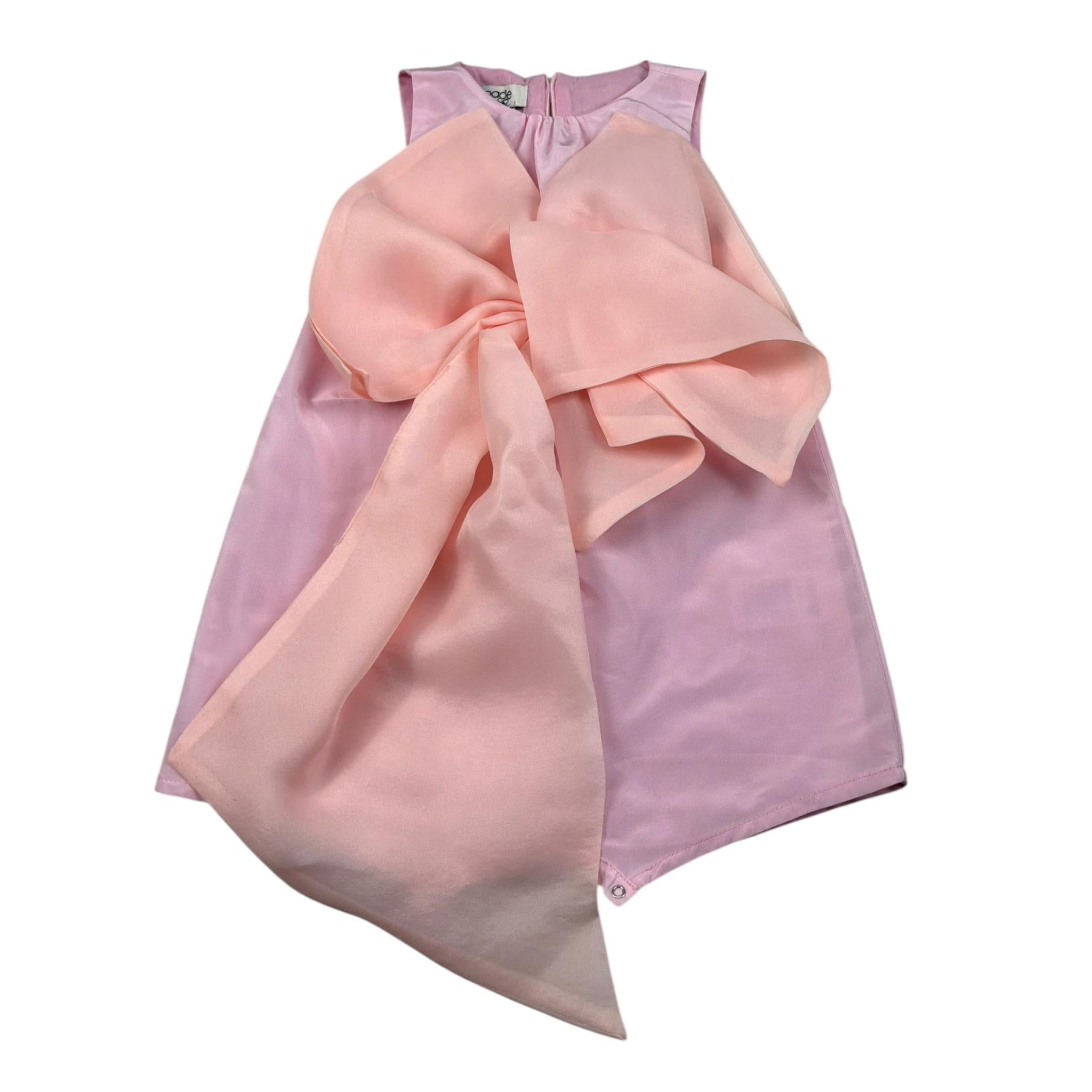 A' La Page Pagliaccetto Tinta Unita con Fiocco per Neonata AL21 ROSA A' LA PAGE 