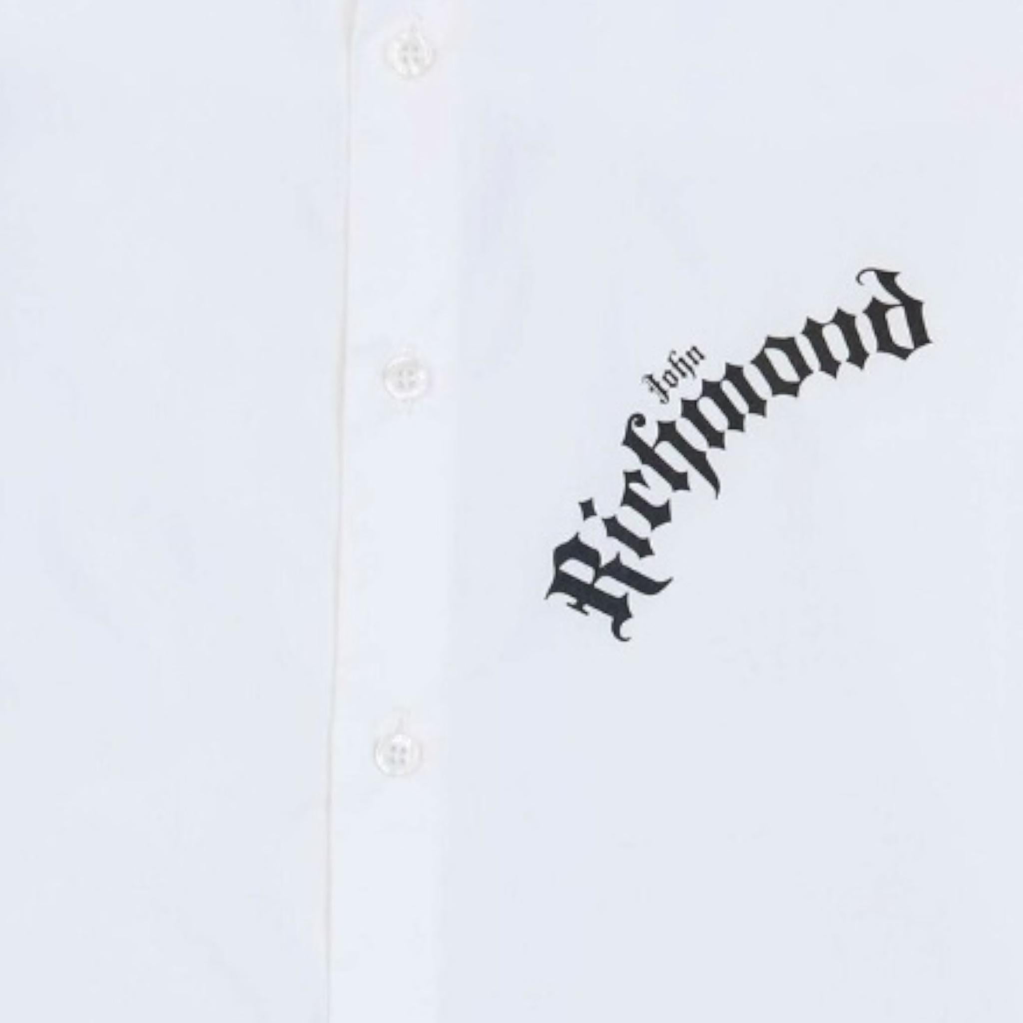 John Richmond Camicia Tinta Unita con Stampa per Bambino RBP25016CA BIANCO JOHN RICHMOND 