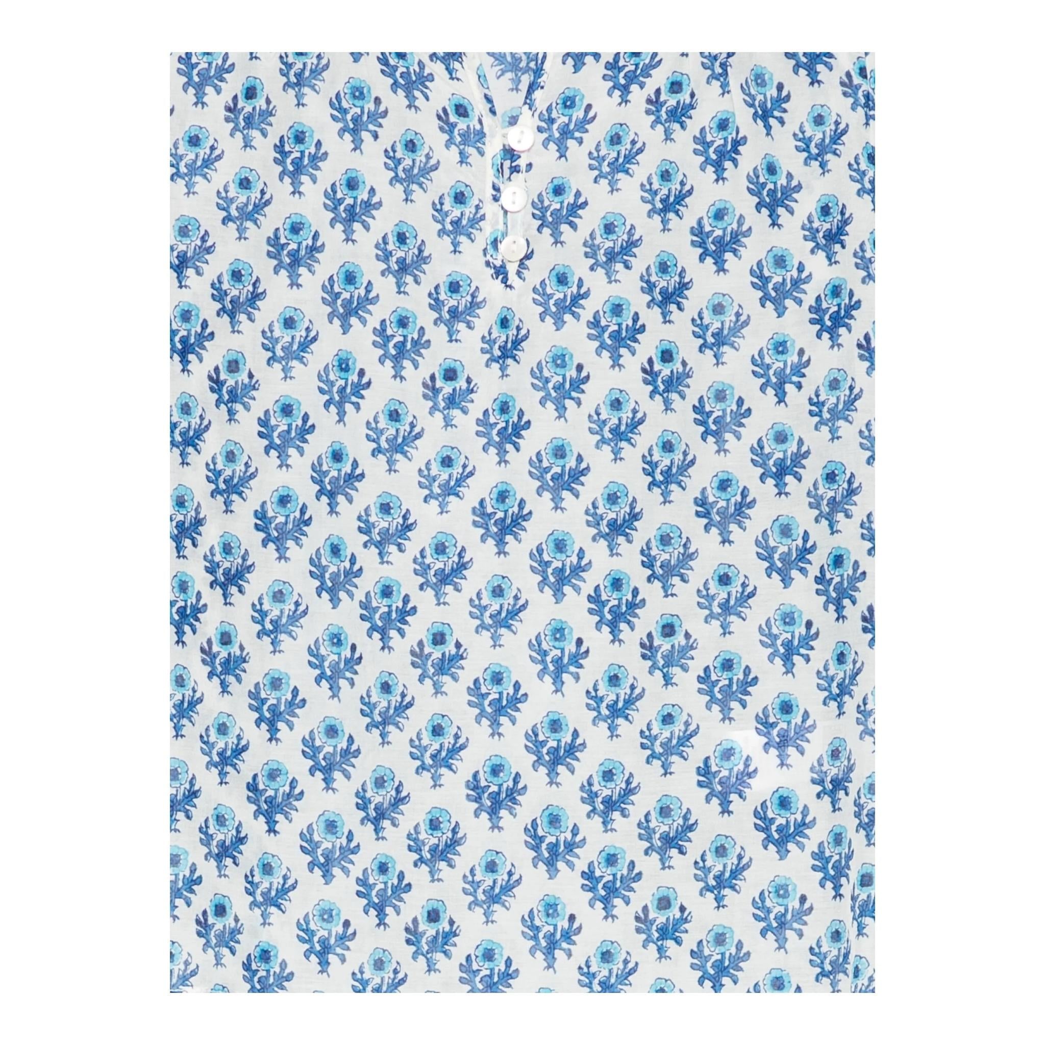 Saint Barth Camicia Manica Lunga Tinta Unita Fantasia Floreale per Bambina HRP002 BIANCO SAINT BARTH 