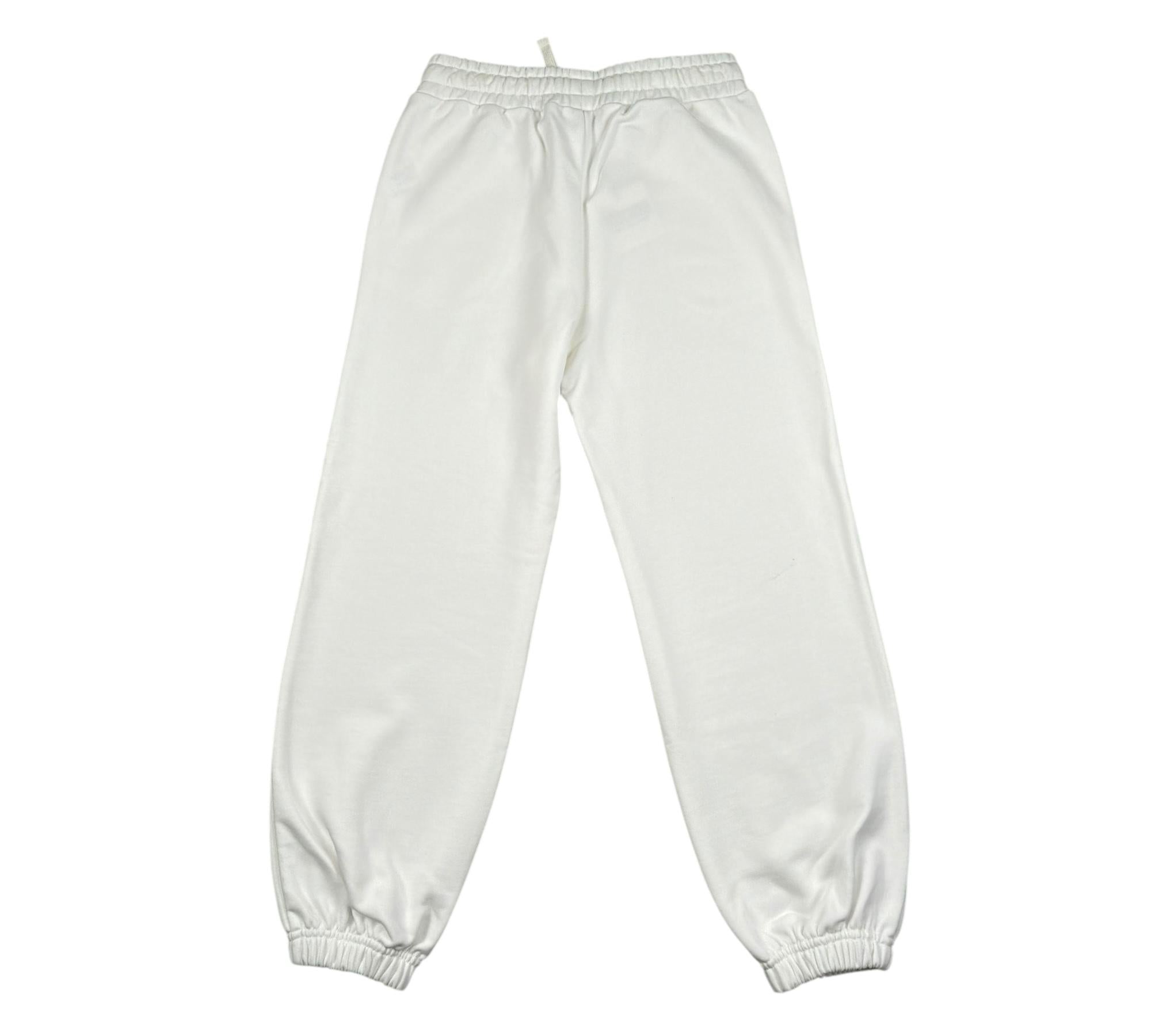 Moschino Pantalone Tuta Tinta Unita con Logo per Bambino HMP07C BIANCO MOSCHINO 