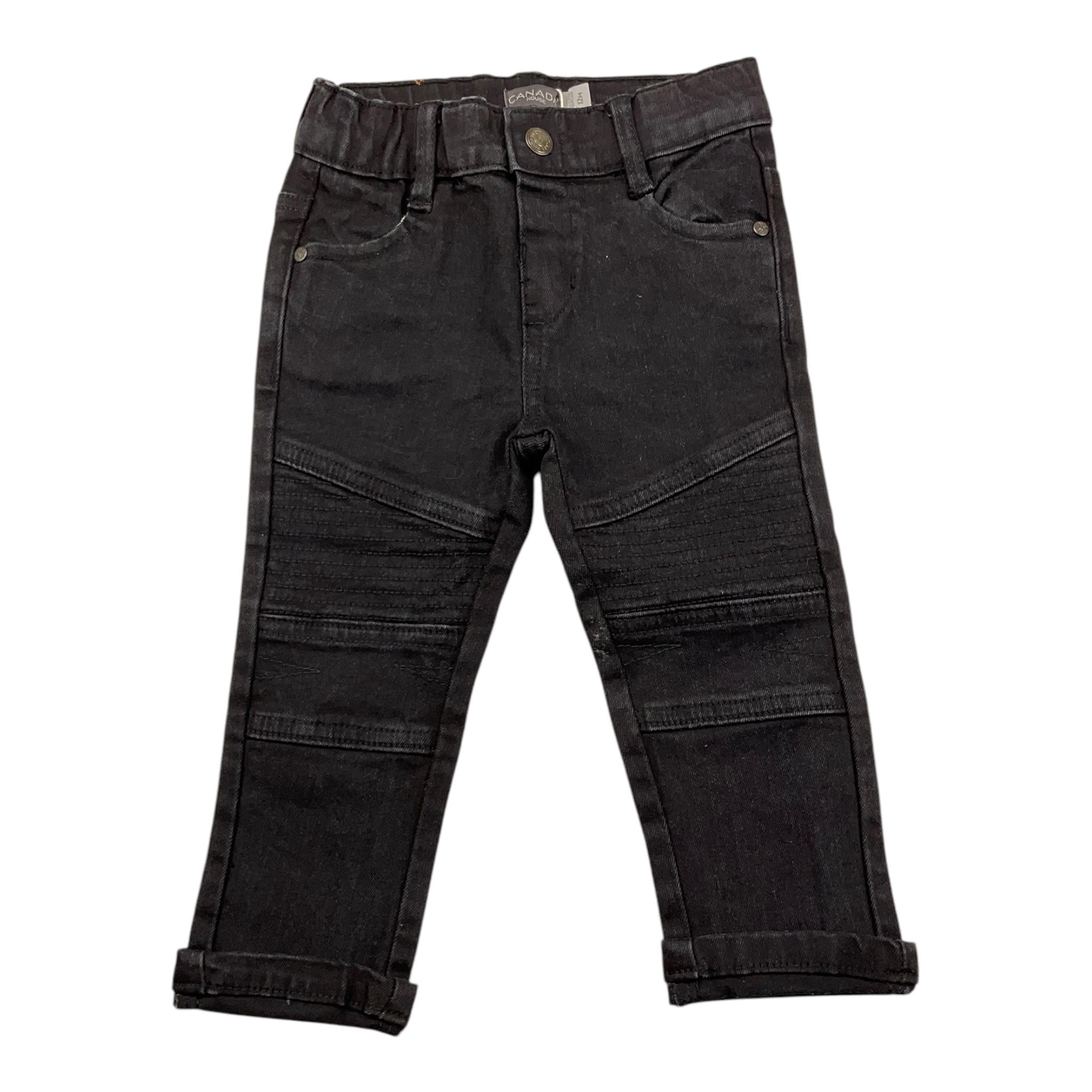 CANADA HOUSE jeans tinta unita con girovita regolabile Nero per Neonato 24454230 NERO CANADA HOUSE 