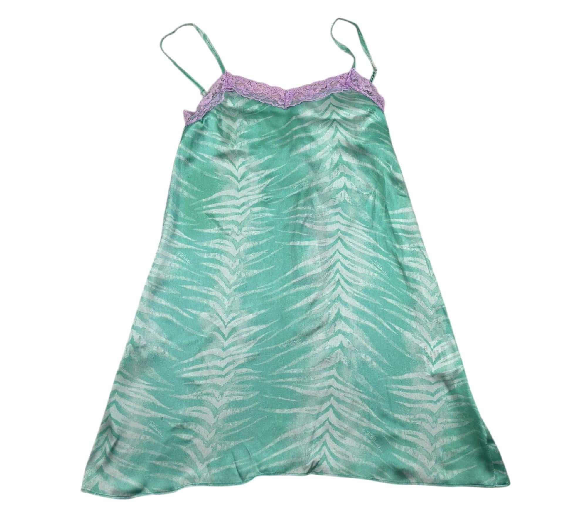 Just Cavalli Abito Bicolore con Ricami per Bambina JGP26224VE VERDE ACQUA JUST CAVALLI 