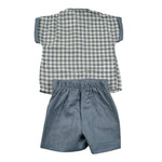 Calamaro Completo 2 Pezzi Camicie-Bermuda Bicolore per Bambino 11128N BLU CALAMARO 