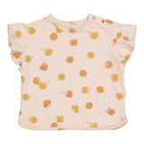 Play Up T-Shirt Girocollo Tinta Unita Cn Stampe In Contrasto Rosa Per Neonata