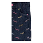 GUESS jeans tinta unita con elastico in vita e ricami loghi Blu per Bambina K4YA05D45E0 BLU GUESS 