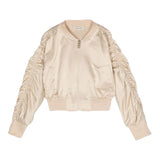 Twinset Giubbini Tinta Unita Con Zip Beige Per Bambina