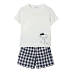 Il Gufo Completo 2 Pezzi T-Shirt-Bermuda per Neonato P25DP545C3162 BIANCO/BLU IL GUFO 