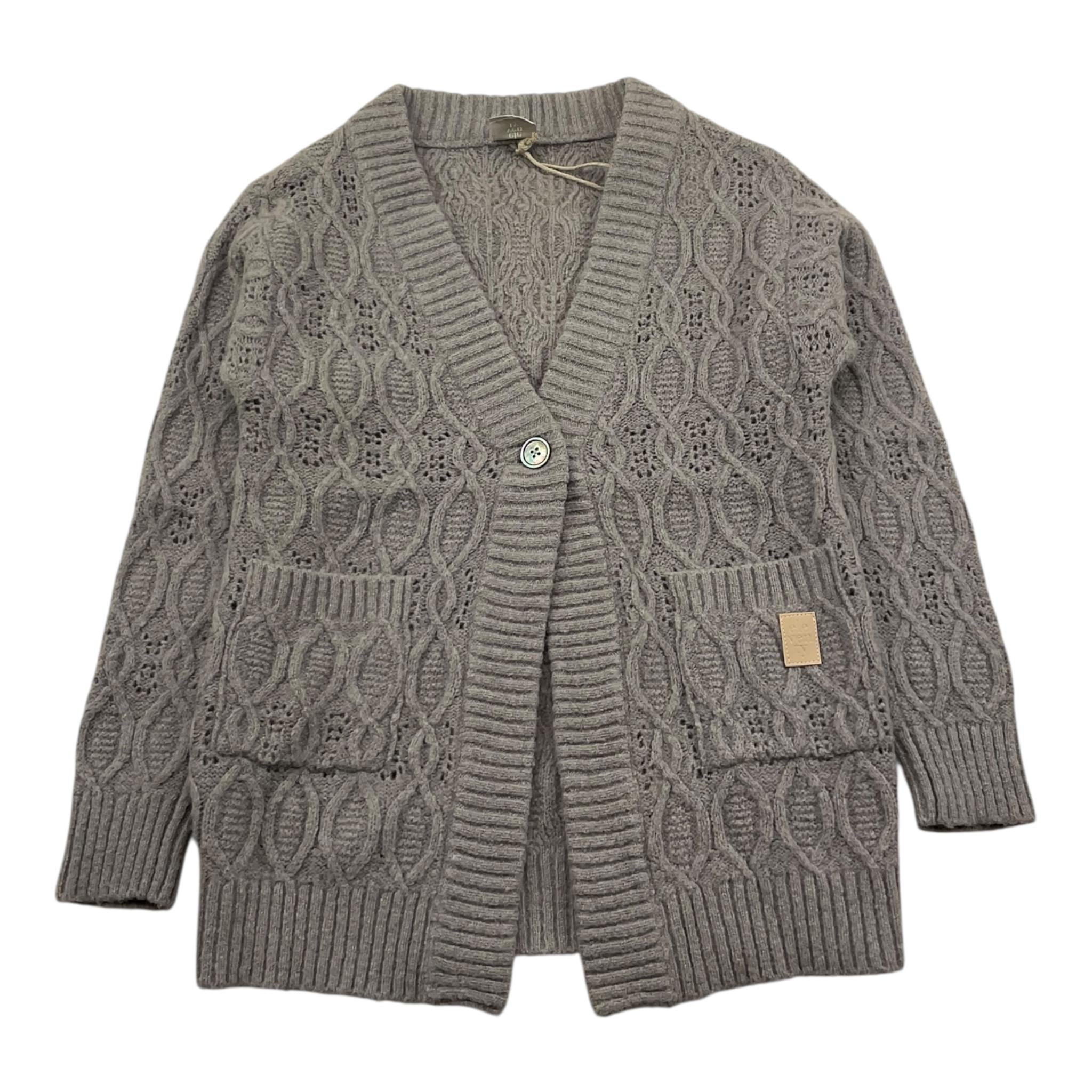 ELEVENTY cardigan tinta unita con trafori Grigio per Bambina ET9A40 GRIGIO ELEVENTY 