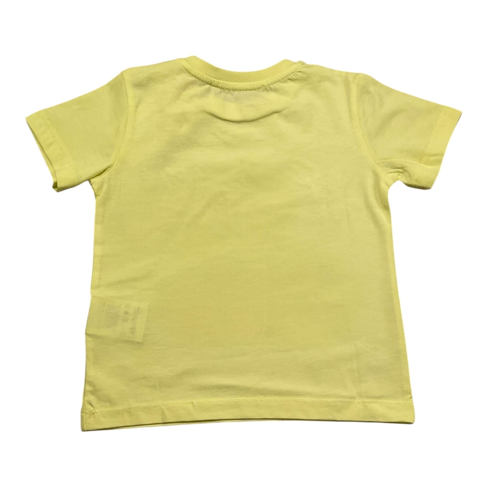 Cesare Paciotti T-Shirt Girocollo Tinta Unita con Logo per Bambino TSP4157BJ GIALLO CESARE PACIOTTI 