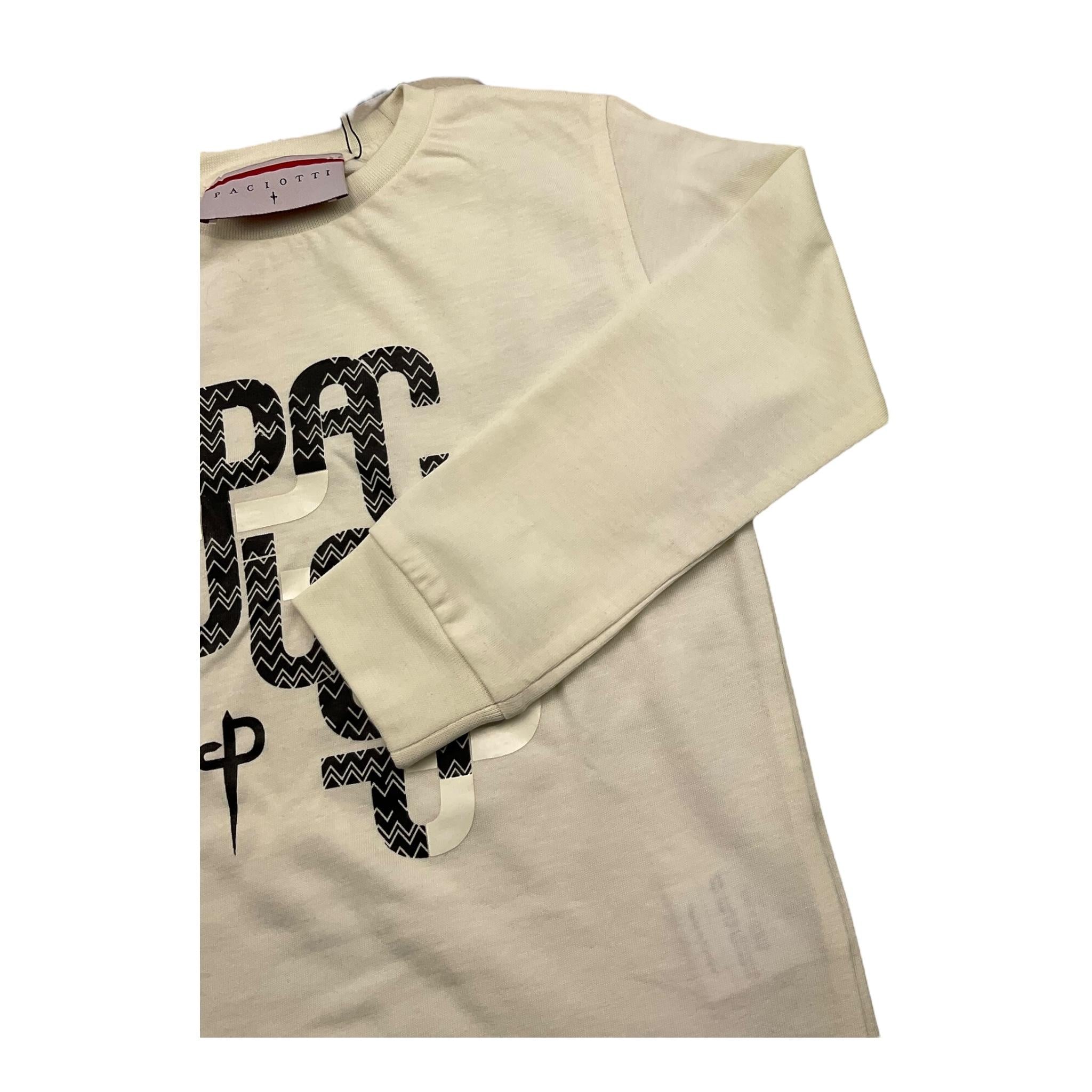 CESARE PACIOTTI shirt girocollo tinta unita con logo Panna per Bambino TSP5352BX PANNA CESARE PACIOTTI 