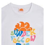Sundek T-Shirt Girocollo Tinta Unita con Stampa per Bambino B699TEJ787M BIANCO SUNDEK 