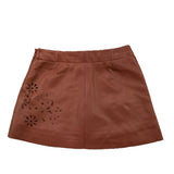 CHLOE' gonna tinta unita traforata Marrone per Bambina C13292 MARRONE CHLOE' 