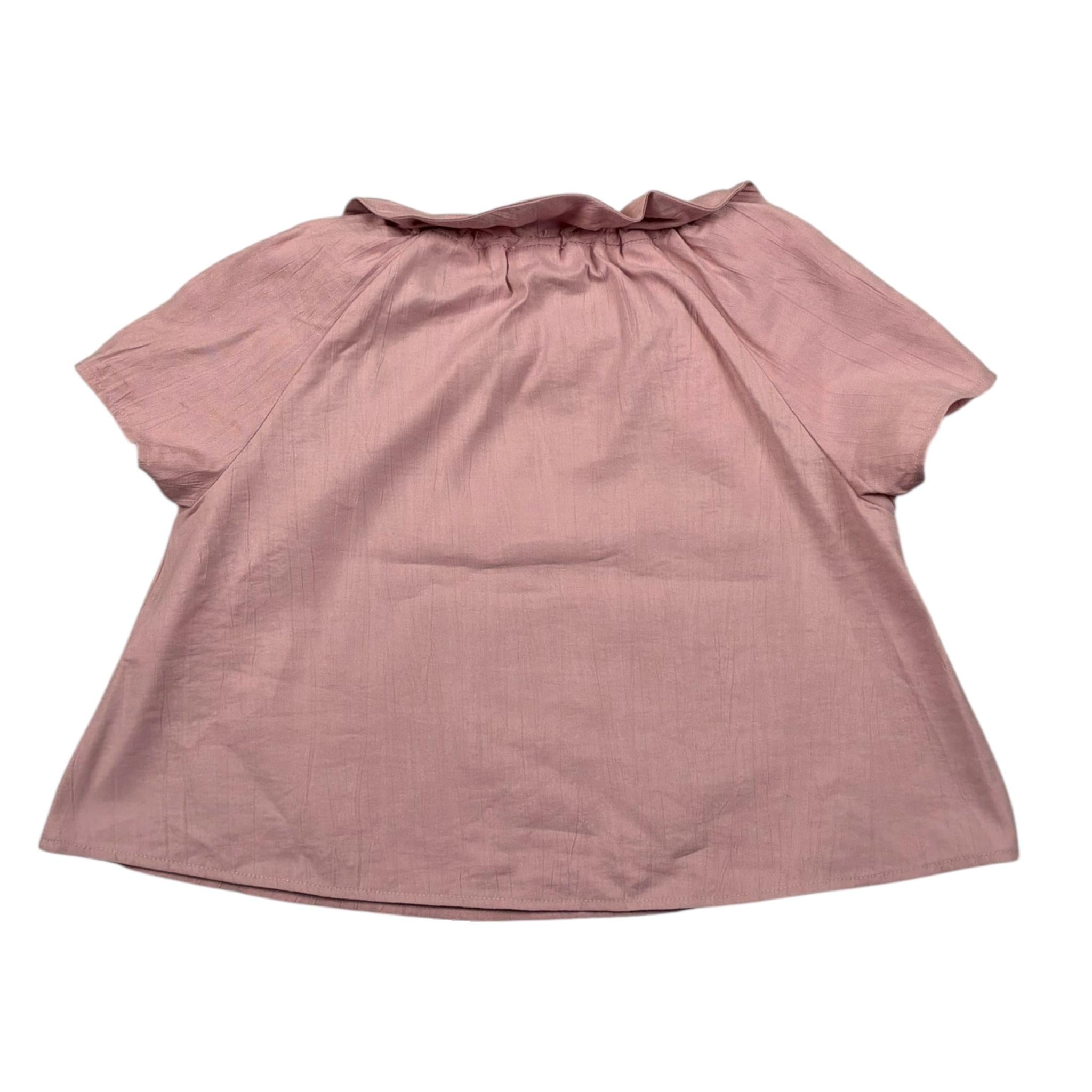 Il Gufo Camicia Mezza Manica Tinta Unita per Neonata P25CC107R0004N ROSA IL GUFO 