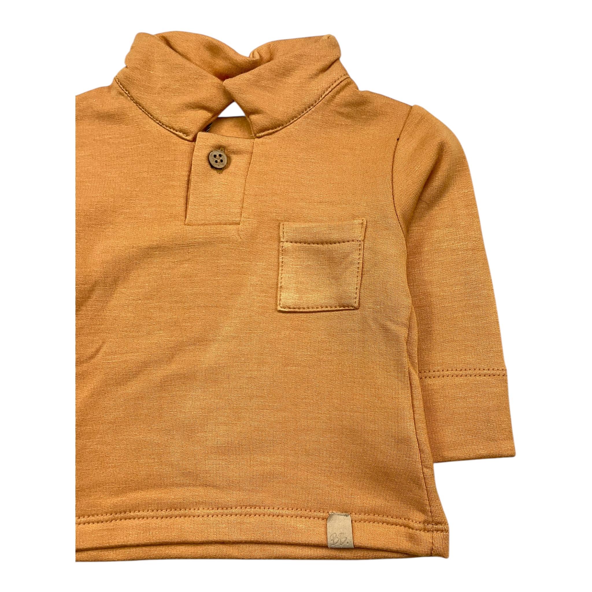 BAMBOOM+BABIES polo manica lunga tinta unita cn taschino Senape per Bambino 7044J SENAPE BAMBOOM+BABIES 