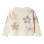 IL GUFO maglia girocollo tinta unita con ricami Panna per Bambina A24GF2438EM220 PANNA IL GUFO 