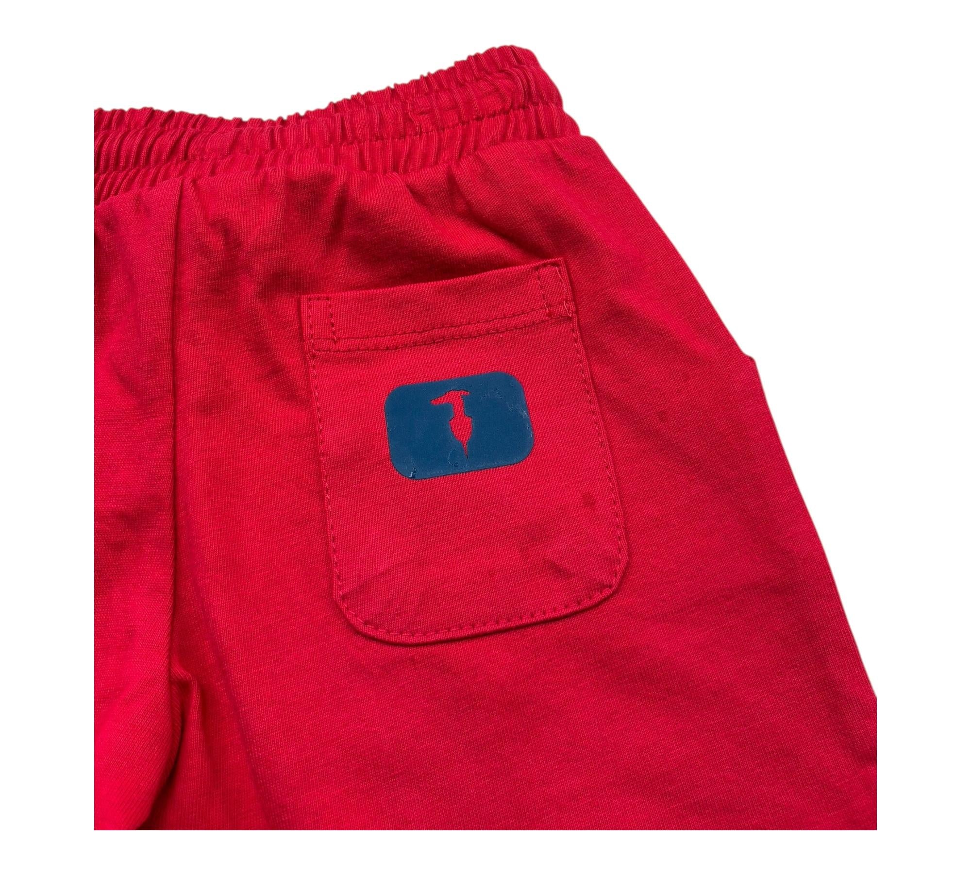 Trussardi Bermuda Tuta Tinta Unita con Logo per Neonato TIP26097BE ROSSO TRUSSARDI 