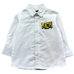 John Richmond Camicia Manica Lunga Tinta Unita con Stampa per Neonato RIP26112CA BIANCO JOHN RICHMOND 