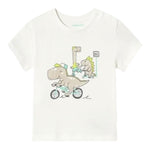 Mayoral T-Shirt Girocllo Tinta Unita con Stampa per Neonato 1062 BIANCO MAYORAL 