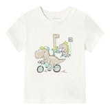 Mayoral T-Shirt Girocllo Tinta Unita con Stampa per Neonato 1062 BIANCO MAYORAL 