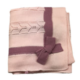 COLORI CHIARI coperta tinta unita con ricami Rosa per Neonata FF777882 ROSA COLORI CHIARI 