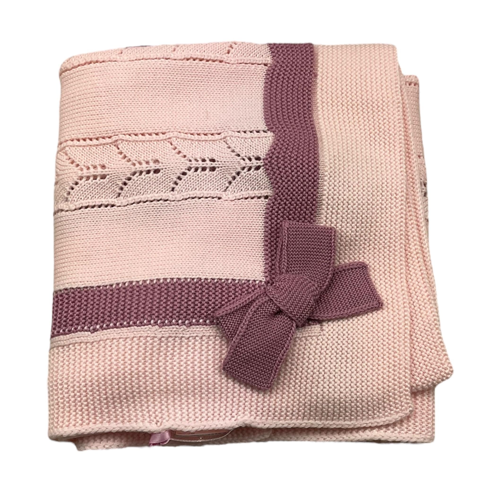 COLORI CHIARI coperta tinta unita con ricami Rosa per Neonata FF777882 ROSA COLORI CHIARI 