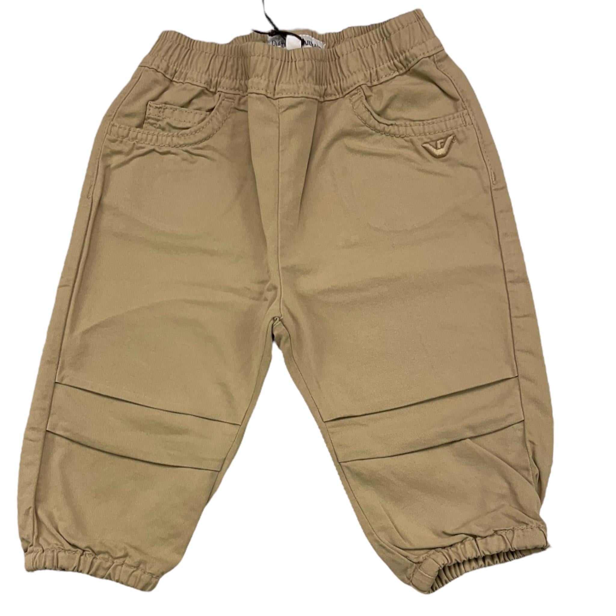 Emporio Armani Pantalone Tinta Unita con Elastico In Vita per Neonato 6DHJJ8 BEIGE EMPORIO ARMANI 