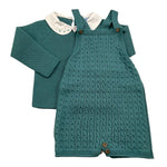 MAC ILUSIO'N completo 2pz tinta unita salopette-maglia Verde per Neonata 9455X VERDE MAC ILUSIO'N 