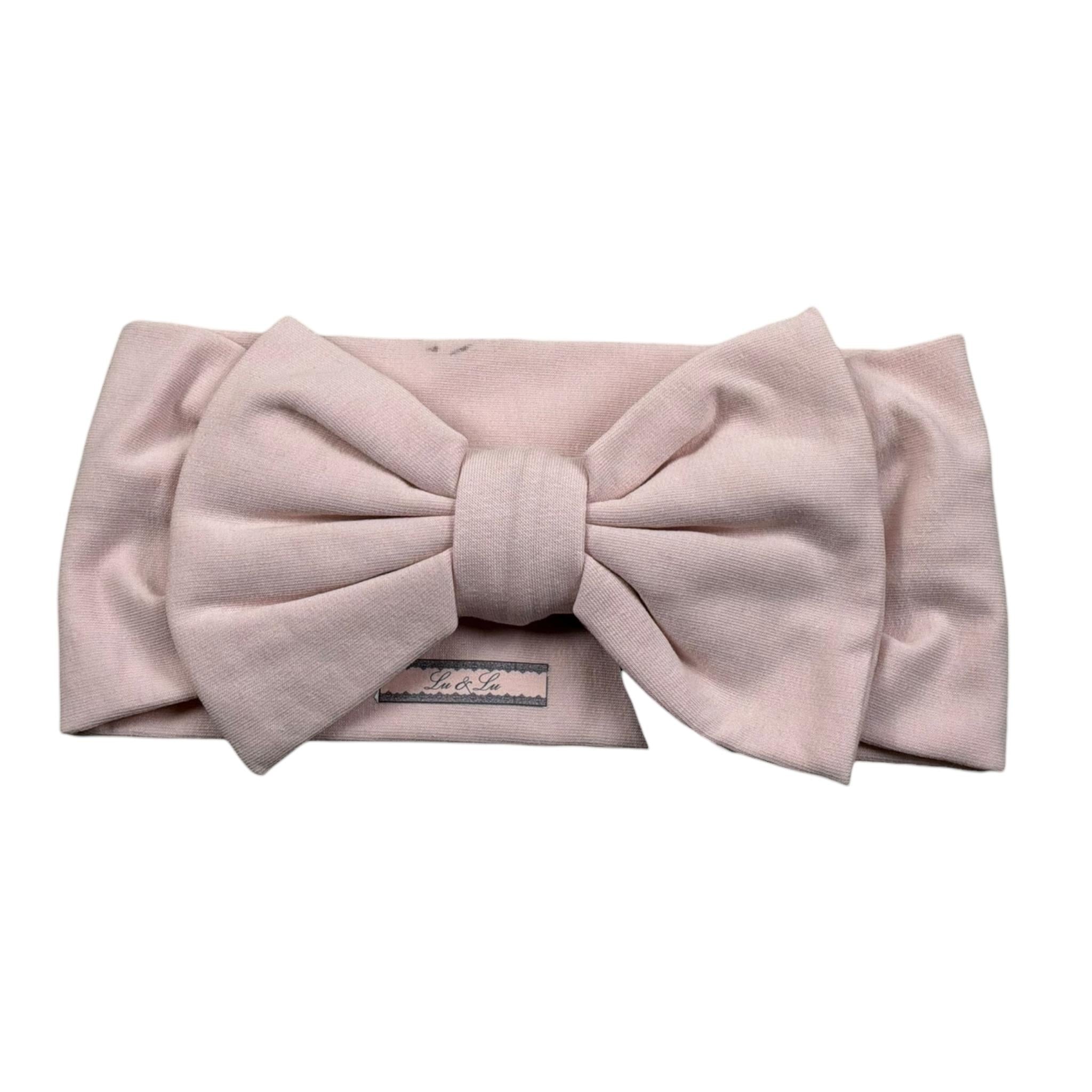 Lu & Lu  Fascia Capelli Tinta Unita con Fiocco per Bambina ART1 ROSA LU & LU 