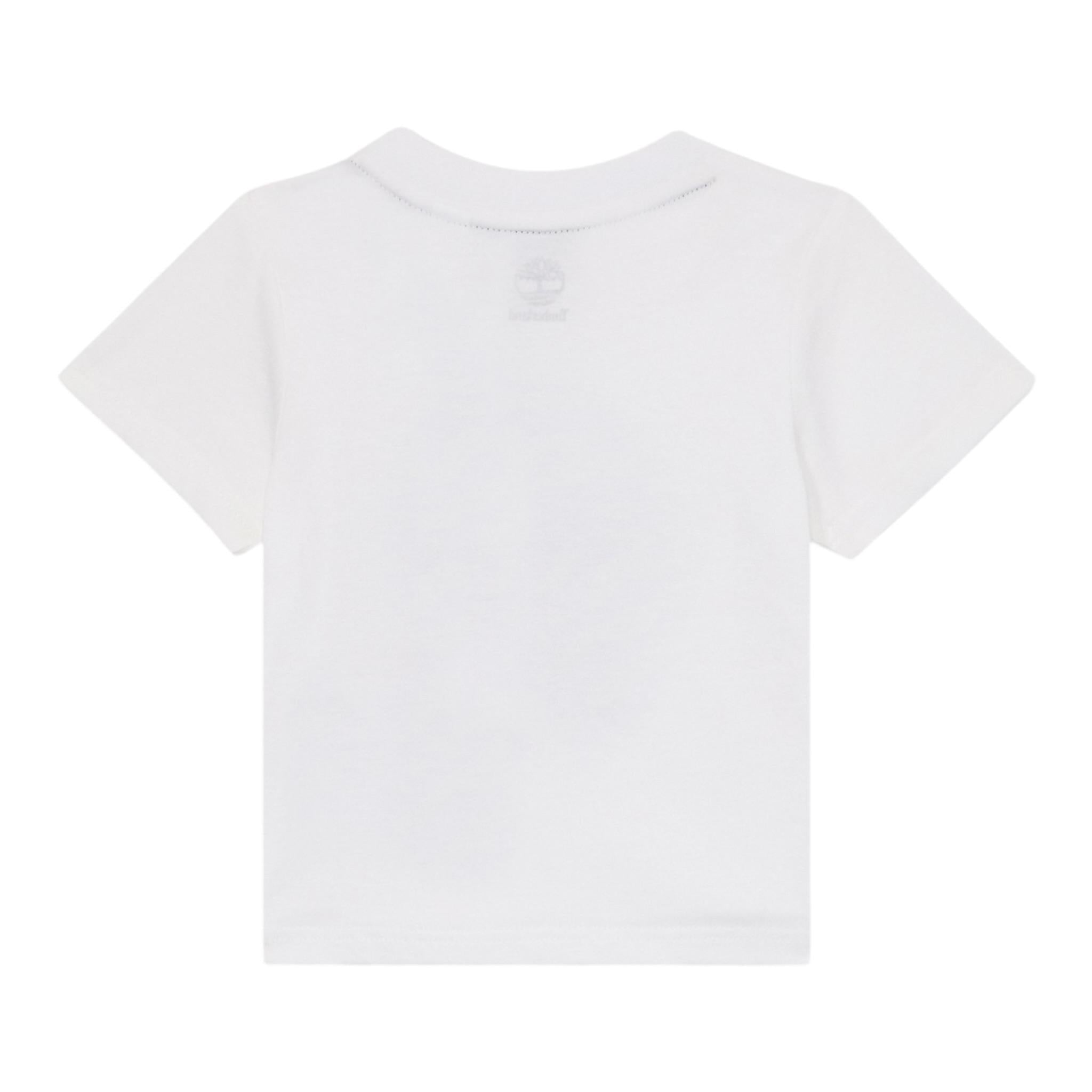 Timberland T-Shirt Girocollo Tinta Unita con Stampa per Bambino T60506X BIANCO TIMBERLAND 