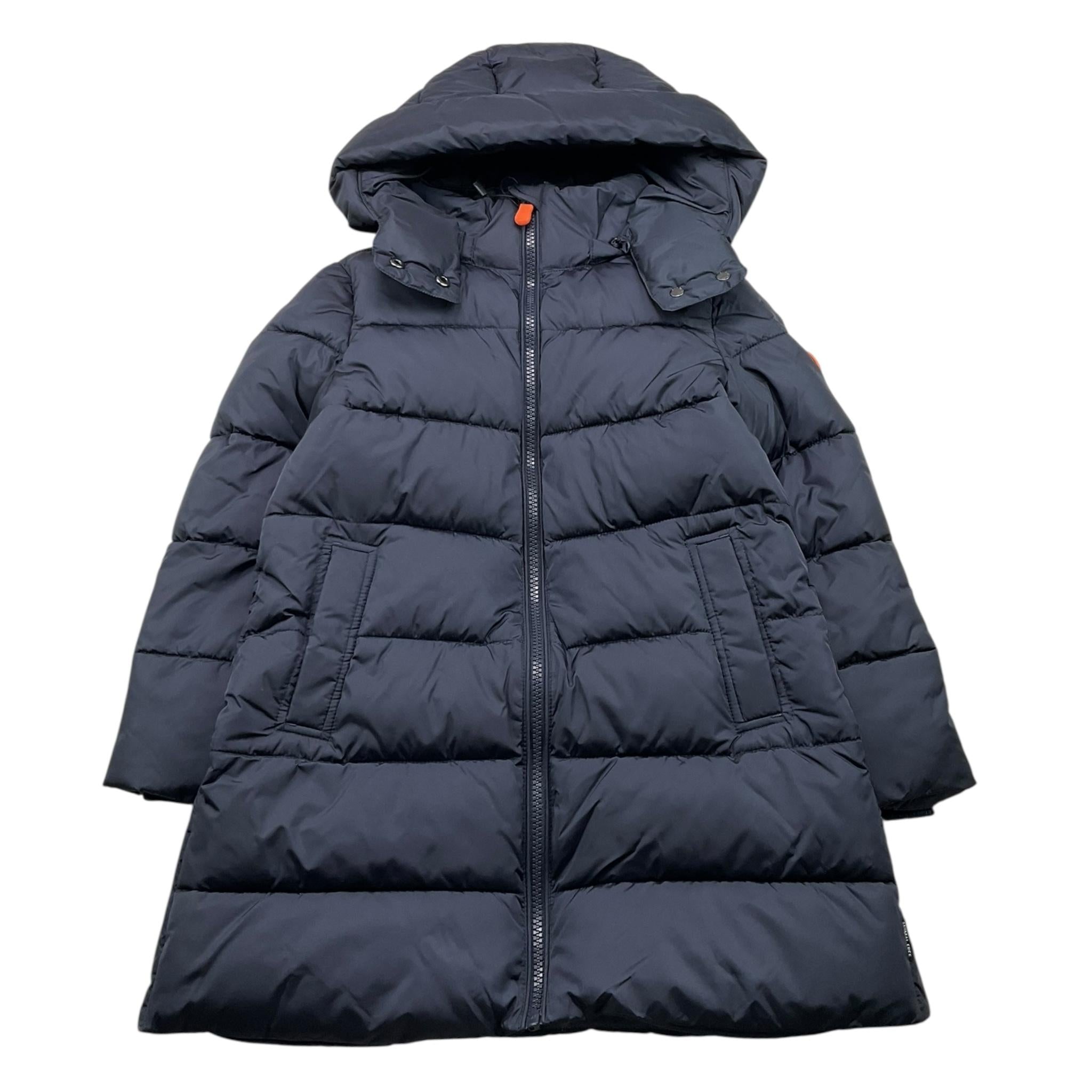 SAVE THE DUCK giubbino tinta unita con cappuccio Blu per Bambina J40270GX BLU SAVE THE DUCK 