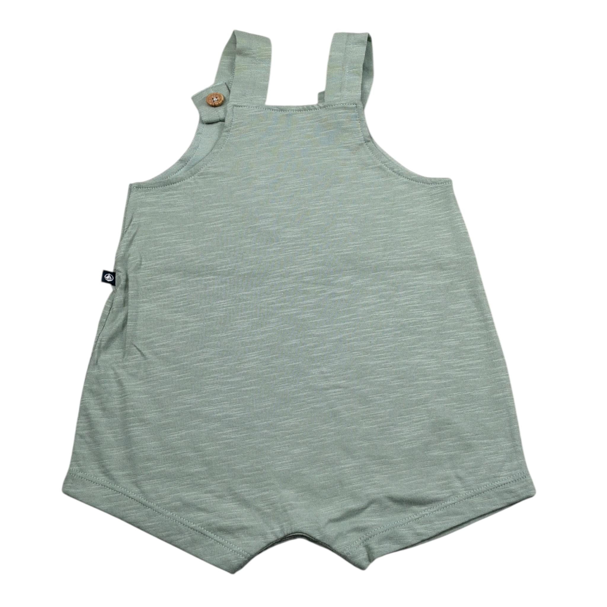 Petit Bateau Salopette tinta unita Verde per Neonato A09MP01 VERDE PETIT BATEAU 