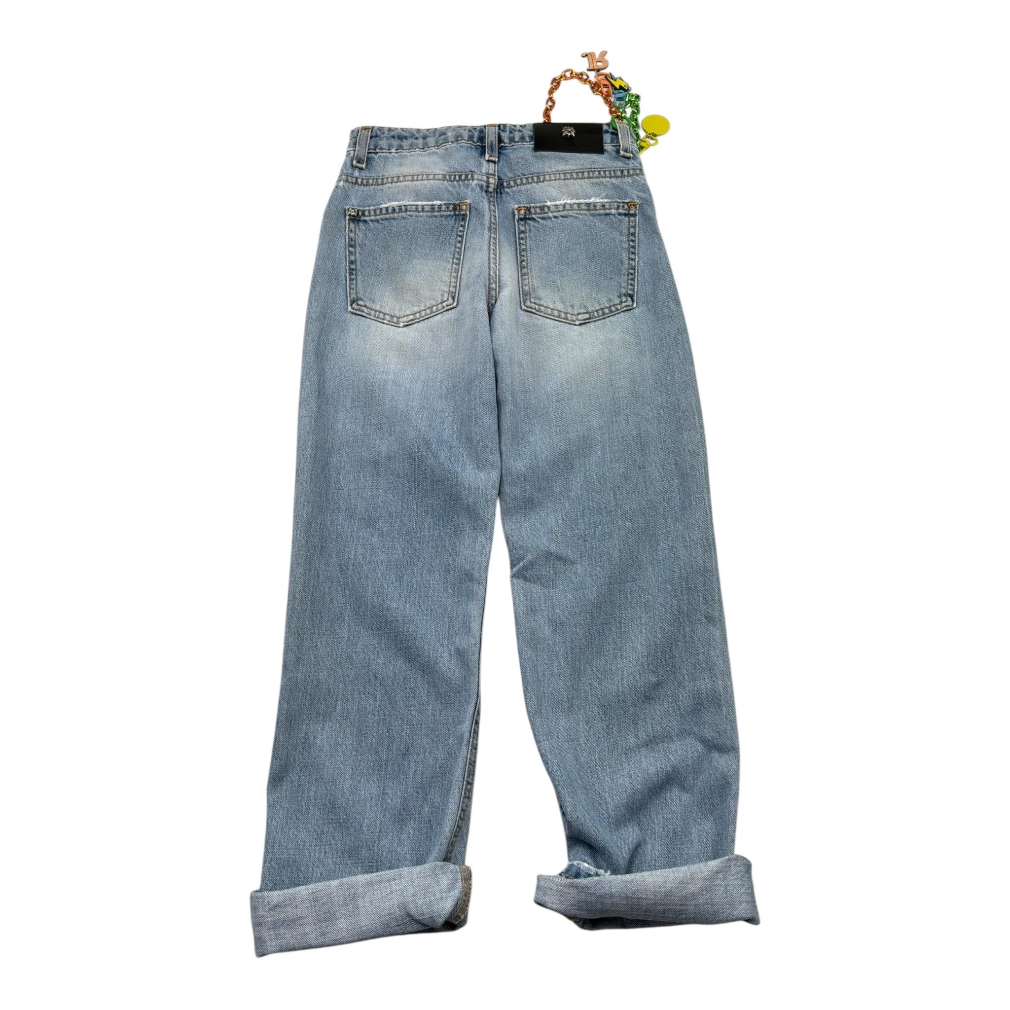 John Richmond Jeans Tinta Unita con Girovita Regolabile per Bambino RBP26132JE AZZURRO JOHN RICHMOND 
