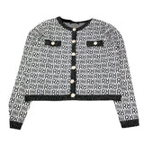 Relish Cardigan Bicolre Logato per Bambina RGP2402637004 BIANCO/NERO RELISH 