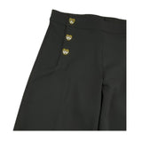 MOSCHINO pantalone tinta unita modello palazzo con bottoni in contrasto Nero per Bambina HDP05Y NERO MOSCHINO 
