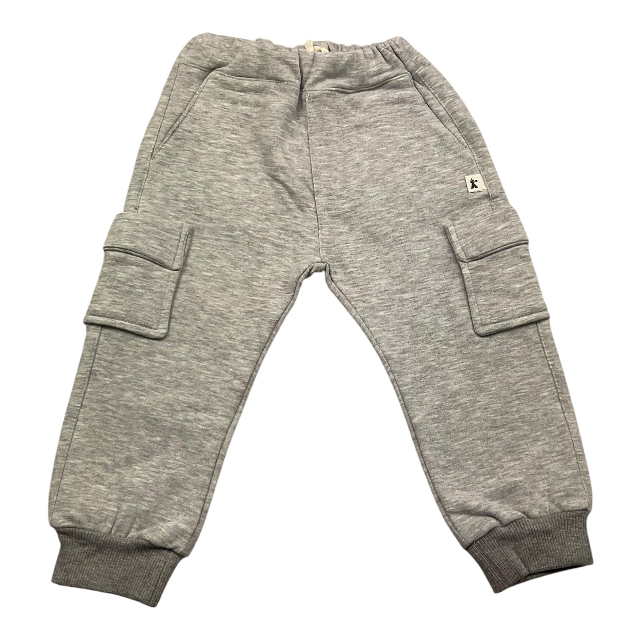 PETIT INDI pantalone tuta tinta unita Grigio per Neonato AW24BK88N GRIGIO PETIT INDI 