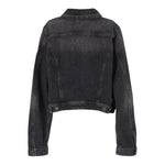 Diesel Giubbino In Denim Tinta Unita con Logo per Bambina J01847 NERO DIESEL 