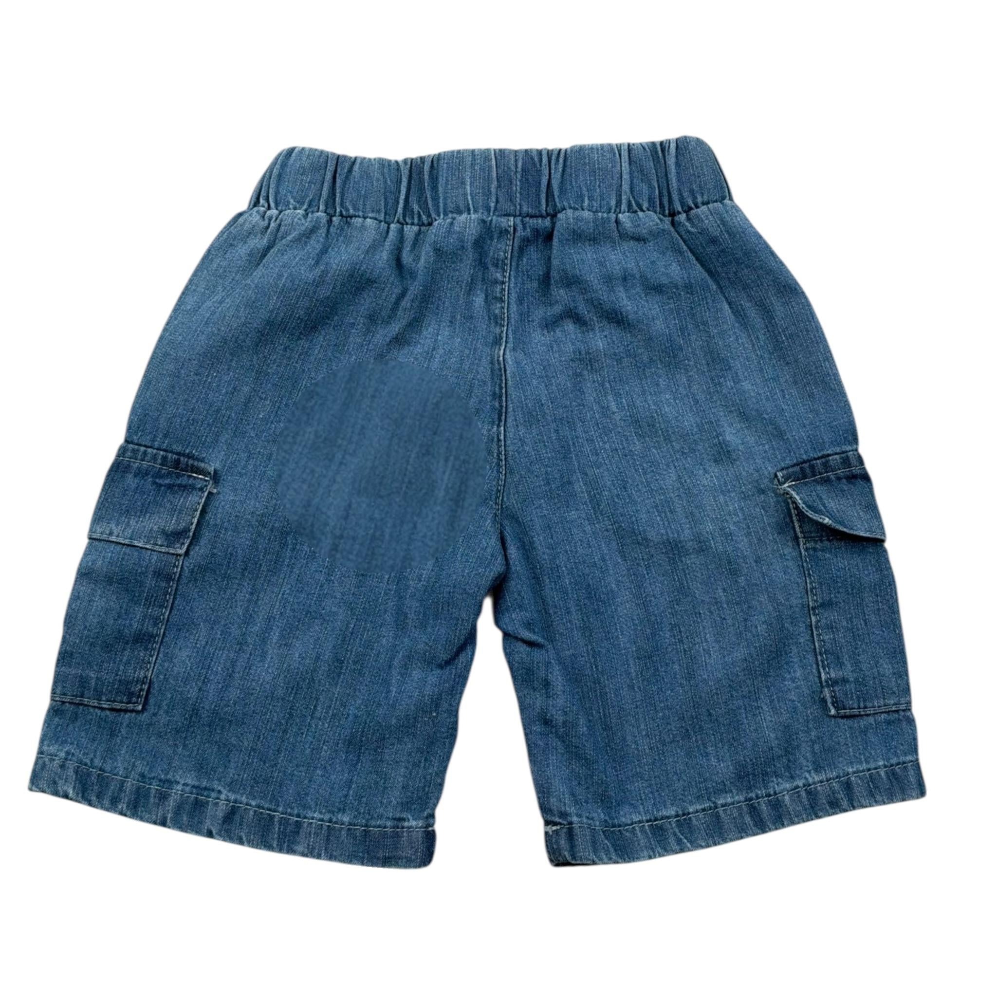 J.O. Milano Bermuda Tinta Unita In Denim per Bambino 574N1 AZZURRO J.O. MILANO 