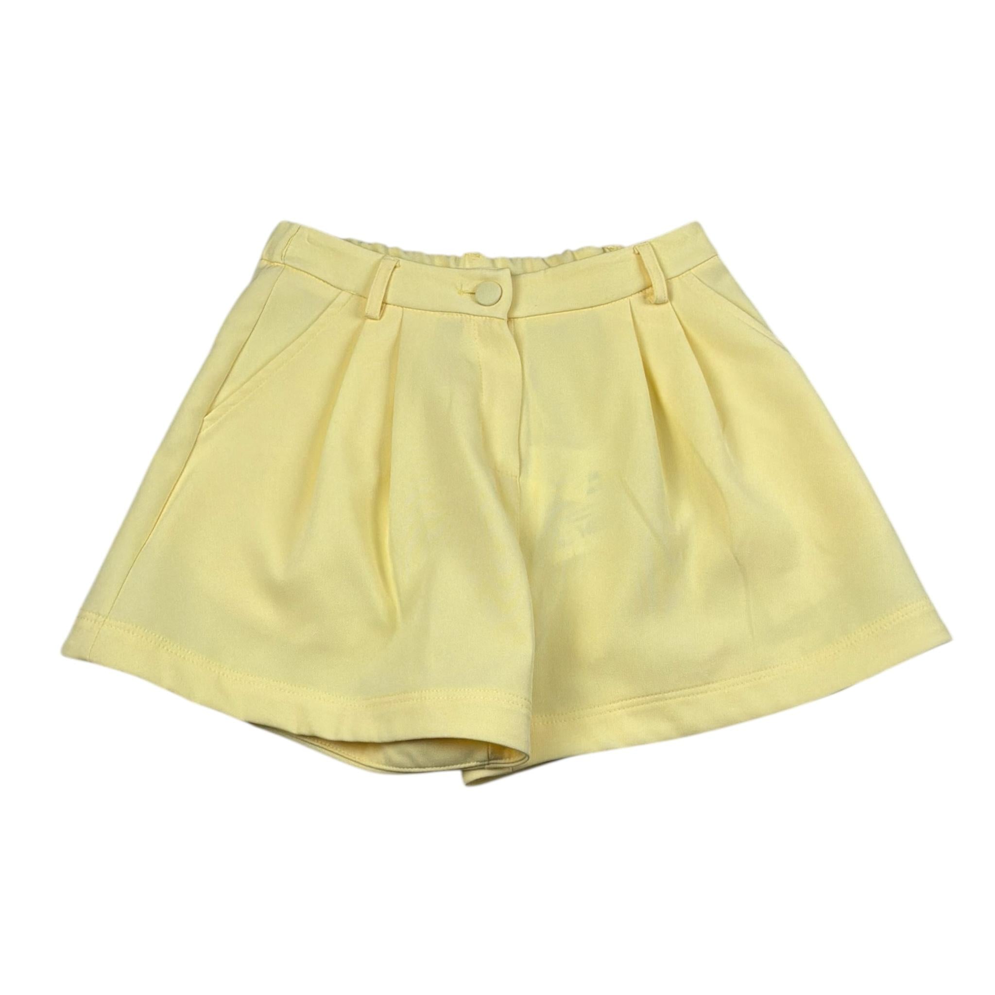 Lu Lu By Miss Grant Short Tinta Unita con Elastico In Vita per Bambina LL3600 GIALLO LU LU BY MISS GRANT 