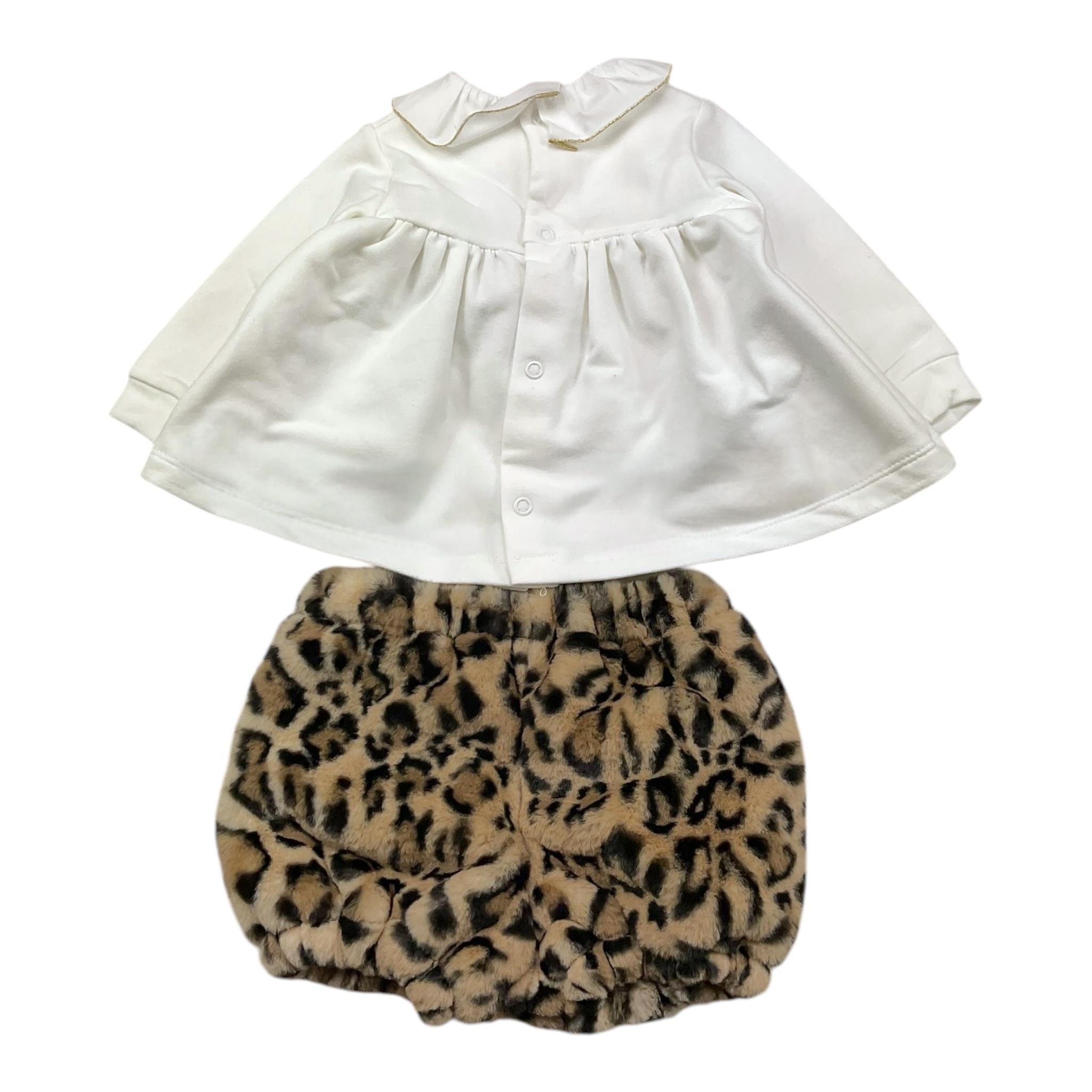 LE BEBE' completo 2pz shirt-short tinta unita Bianco per Neonata LBG6026 BIANCO LE BEBE' 