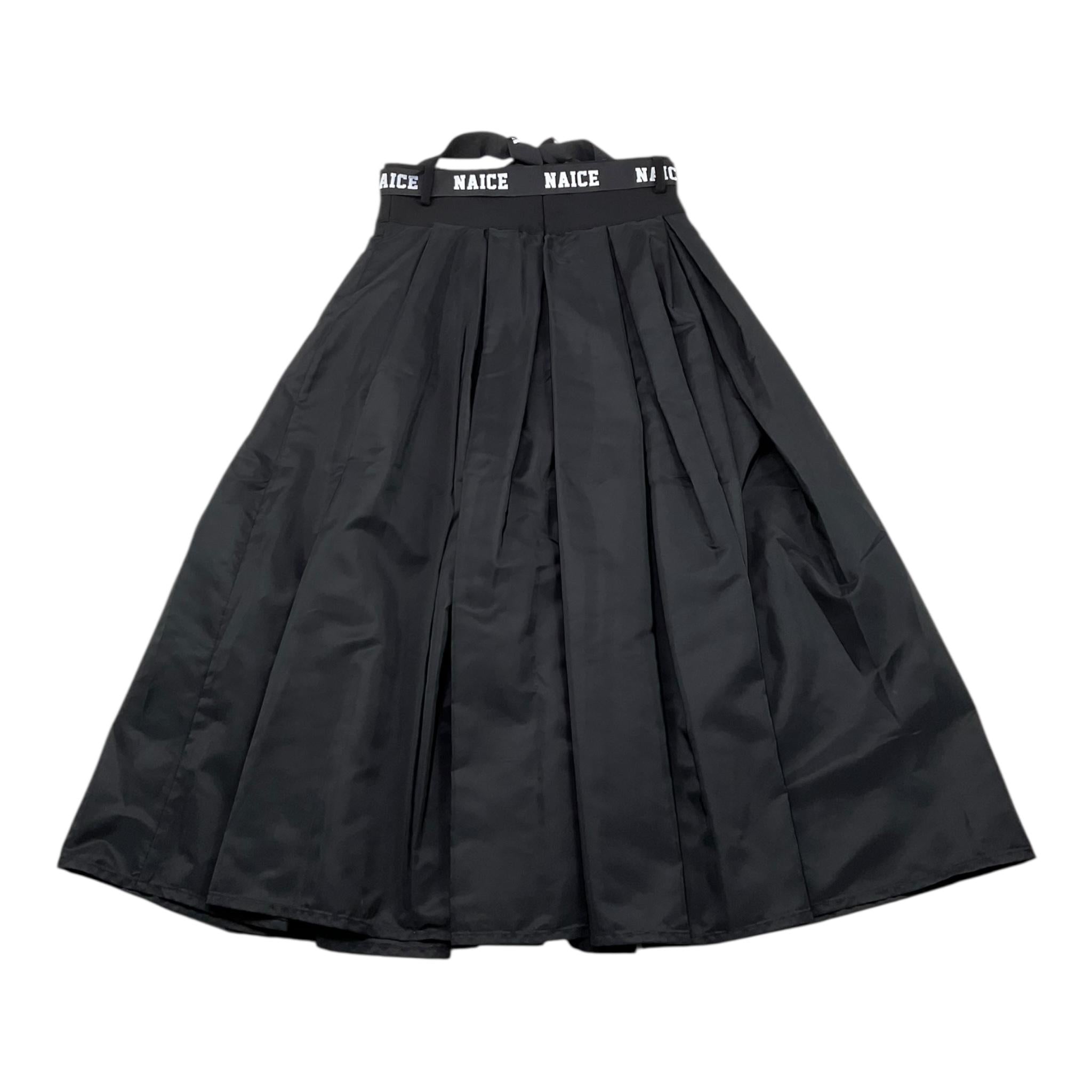 NAICE gonna tinta unita con cintura logata Nero per Bambina 23969 NERO NAICE 