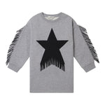 Stella Mccartney Abito Tinta Unita In Felpa con Stampa per Bambina TW1D90 GRIGIO STELLA McCARTNEY 