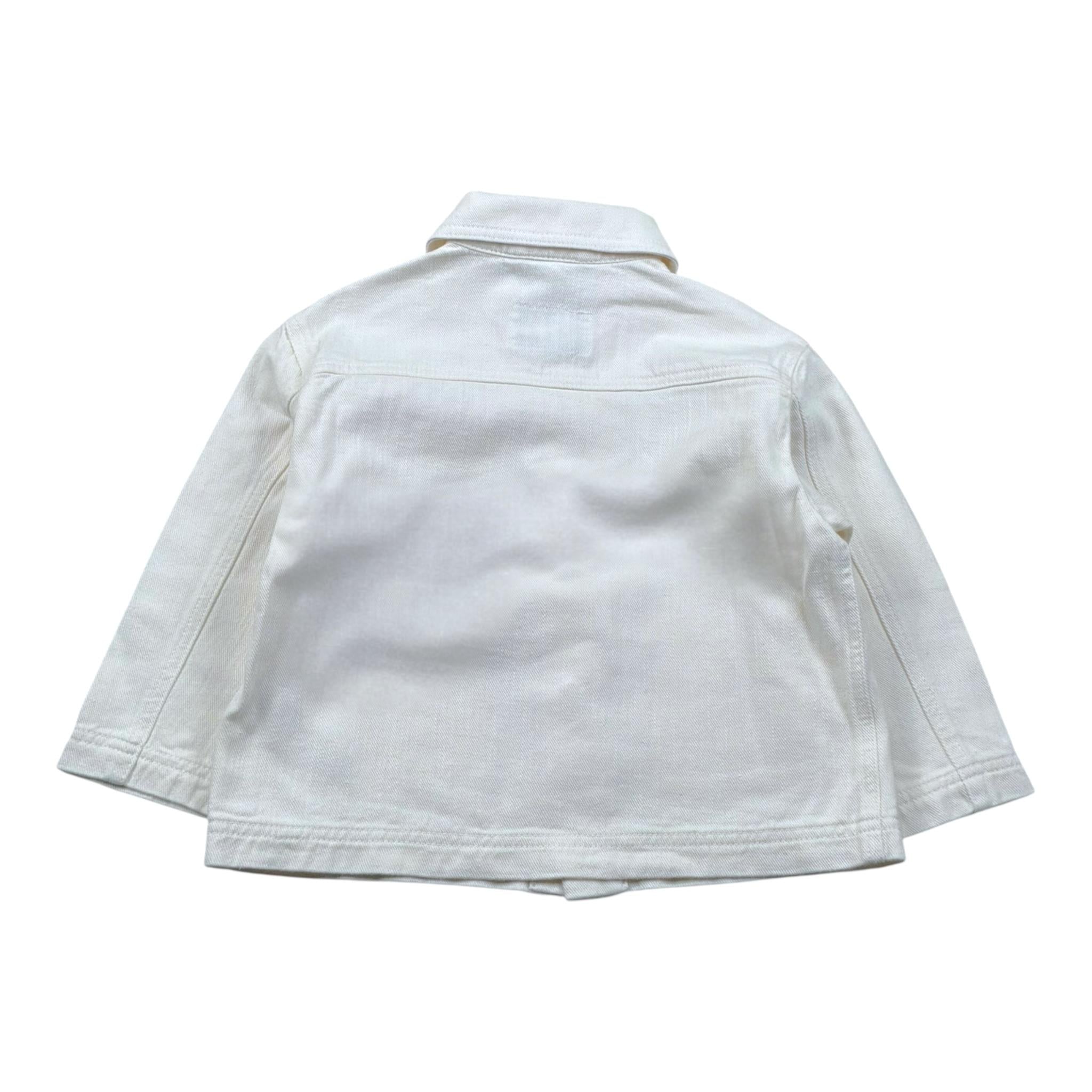 Il Gufo Giubbino Tinta Unita In Denim per Bambino P25GR225J0044 PANNA IL GUFO 