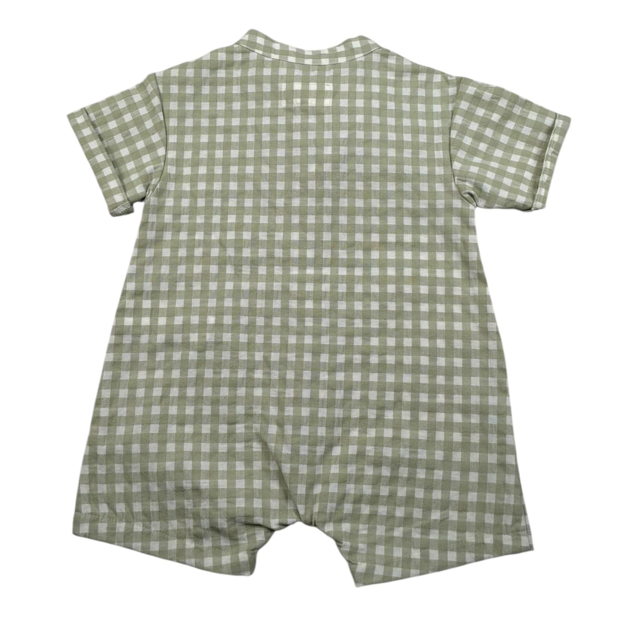 Teddy E Minou Pagliaccetto Mezza Manica Tinta Unita con Stampa per Neonato E25TU047C3159 VERDE TEDDY E MINOU 