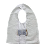 Barcellino Bavetta Tinta Unita con Papillon Applicato per Neonato 120106X BIANCO BARCELLINO 