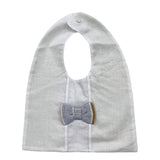 Barcellino Bavetta Tinta Unita con Papillon Applicato per Neonato 120106X BIANCO BARCELLINO 