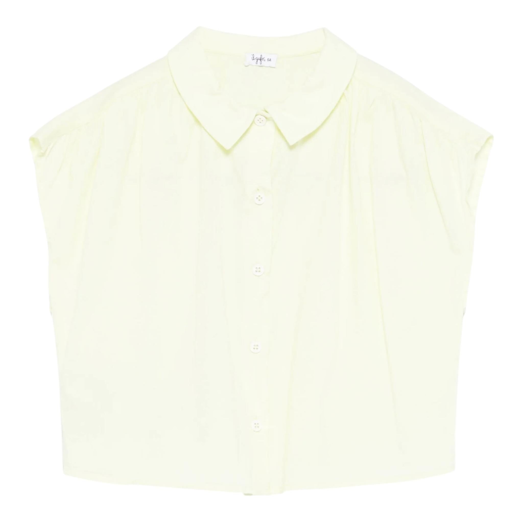 Il Gufo Camicia Mezza Manica Tinta Unita per Bambina P25CC103C6039 VERDE IL GUFO 