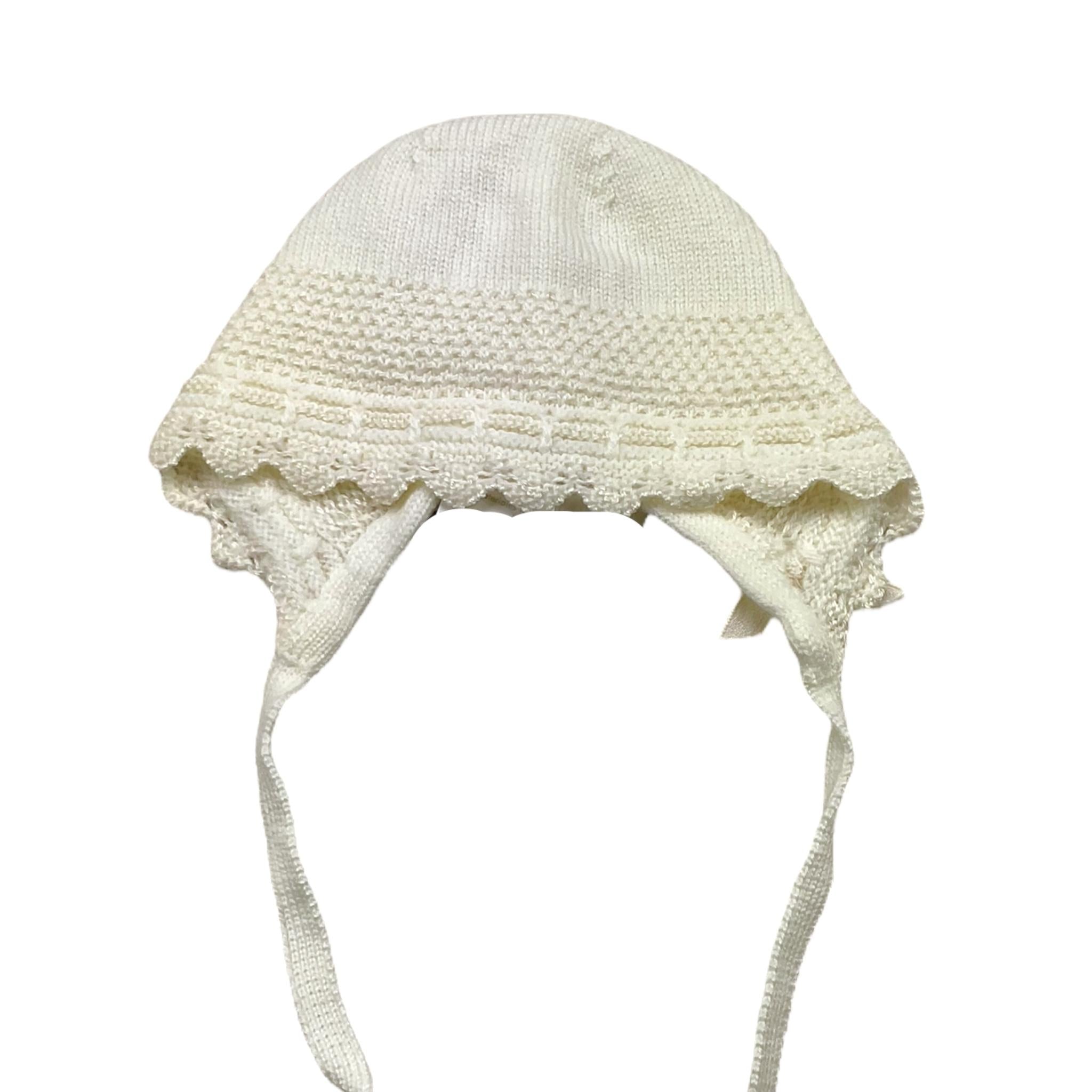 PAZ RODRIGUEZ cappello tinta unita con ricami Panna per Neonata 011111835 PANNA PAZ RODRIGUEZ 