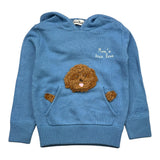 SAINT BARTH maglia tinta unita con cappuccio e stampa Azzurro per Bambina MEG0008 AZZURRO SAINT BARTH 