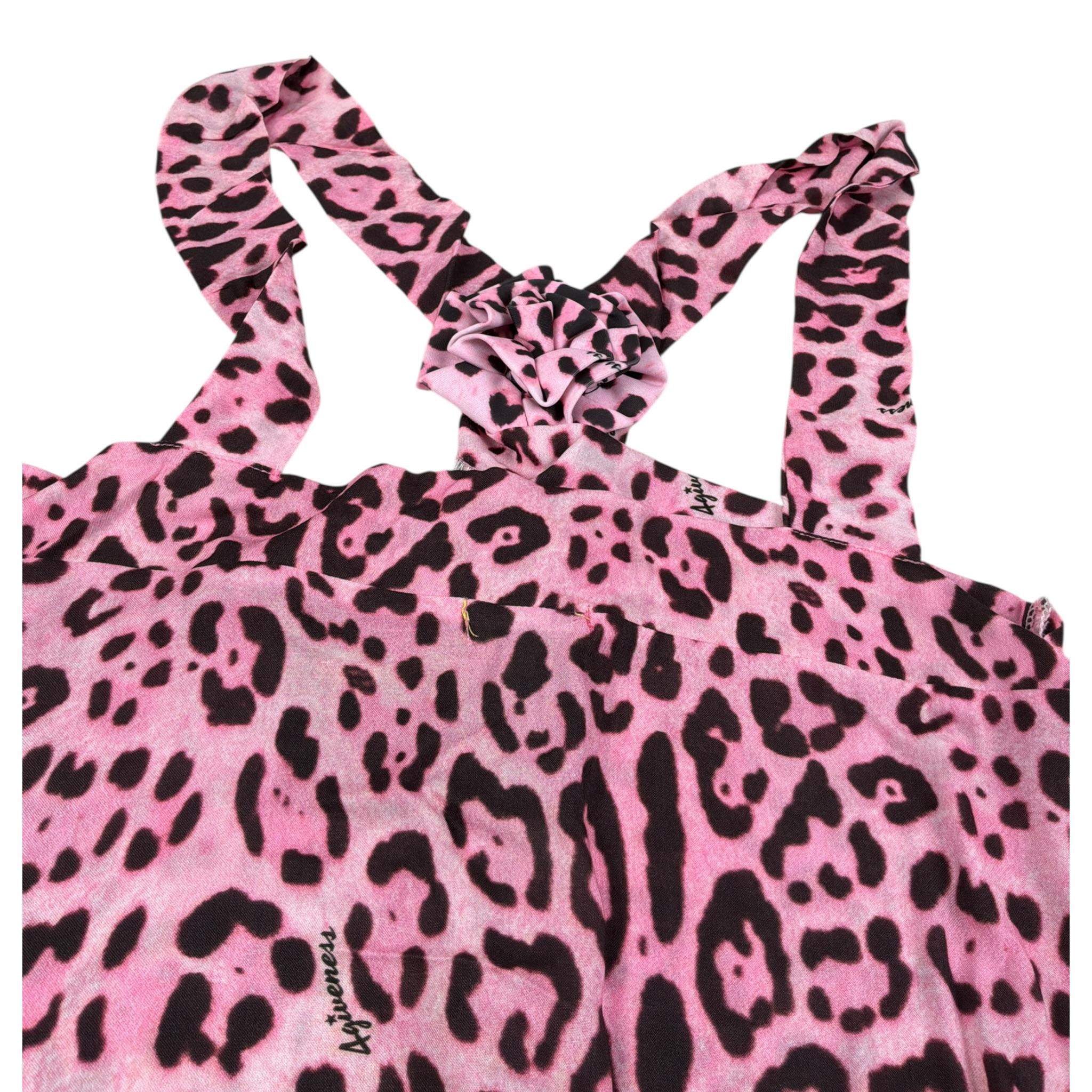 4Giveness Abito tinta unita con Fantasia Maculata Rosa per Bambina FGCG3944X ROSA 4GIVENESS 