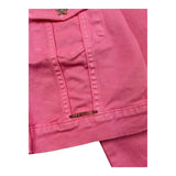 Marc Ellis Giubbino In Denim Tinta Unita con Bottoni Rosa per Bambina